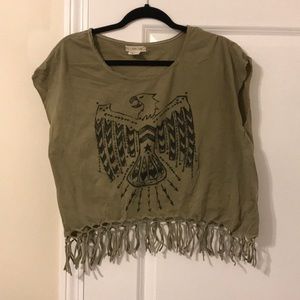 Olive Green Billabong Eagle Crop Top